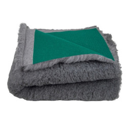 BUBA Dry Bed Legowisko bez antypoślizgów  28mm 100x75cm szare z zielonym spodem - All4Animals