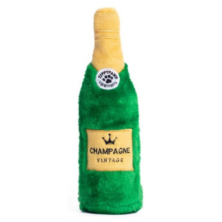 ZippyPaws Pluszowa trzaskająca butelka Champagne - All4Animals