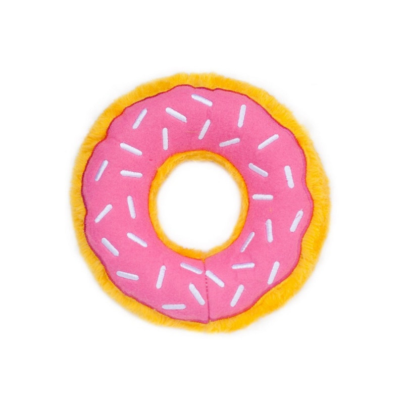 ZippyPaws Pluszowy Donut Standard truskawkowy - All4Animals