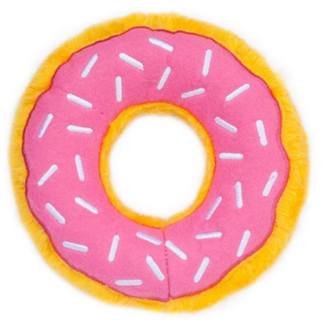 ZippyPaws Pluszowy Donut Standard truskawkowy - All4Animals