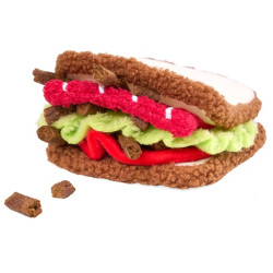ZippyPaws Pluszowa zabawka dla psa Snufflerz Sandwich - All4Animals