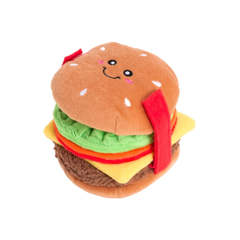 ZippyPaws Pluszowa zabawka dla psa Snufflerz Cheeseburger - All4Animals