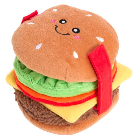 ZippyPaws Pluszowa zabawka dla psa Snufflerz Cheeseburger - All4Animals