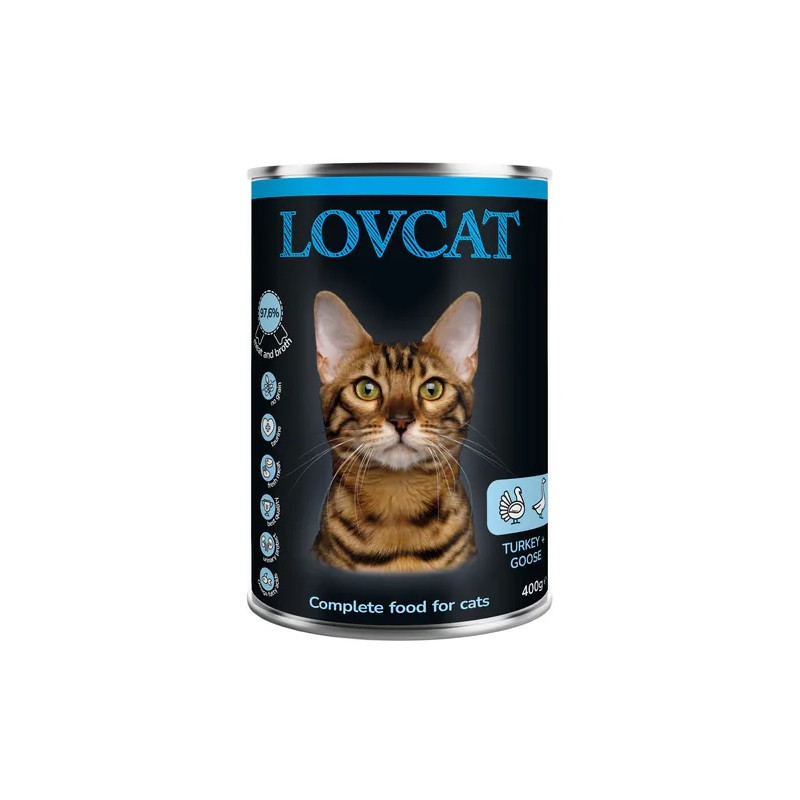 Lovcat Best Turkey & Goose puszka 400g - All4Animals