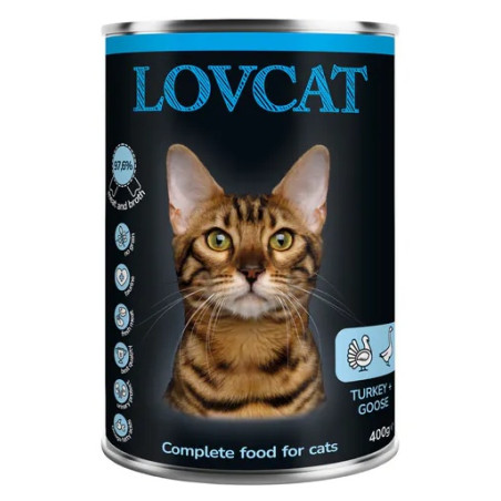 Lovcat Best Turkey & Goose puszka 400g - All4Animals