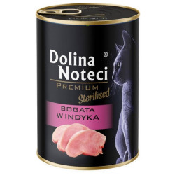 Dolina Noteci Premium Kot Sterilised Bogata w indyka puszka 400g - All4Animals