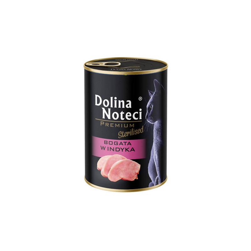 Dolina Noteci Premium Kot Sterilised Bogata w indyka puszka 400g - All4Animals