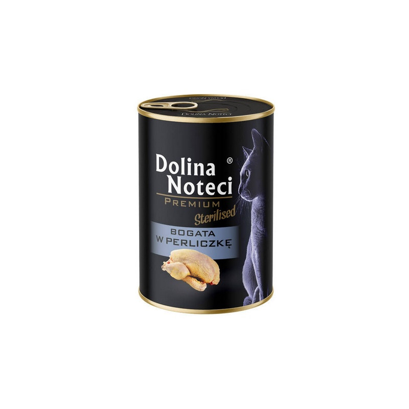 Dolina Noteci Premium Kot Sterilised Bogata w perliczkę puszka 400g - All4Animals