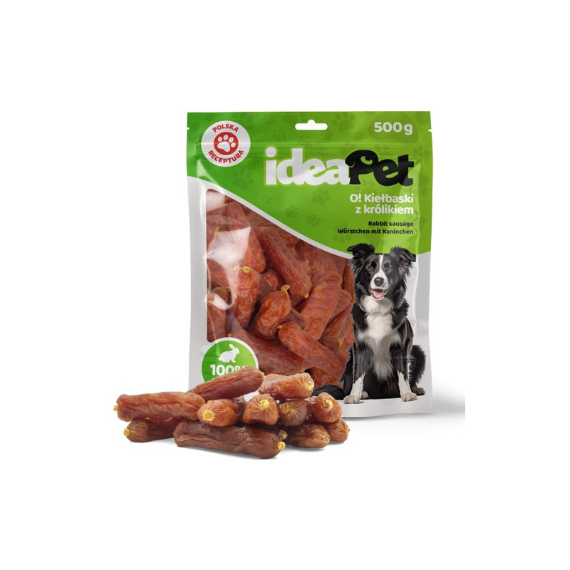 IdeaPet Kiełbaski z królikiem 500g - All4Animals
