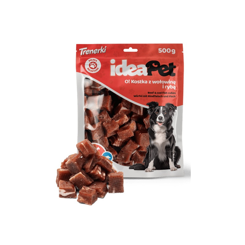 IdeaPet Kostka z wołowiną i rybą 500g - All4Animals