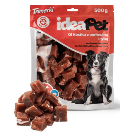 IdeaPet Kostka z wołowiną i rybą 500g - All4Animals