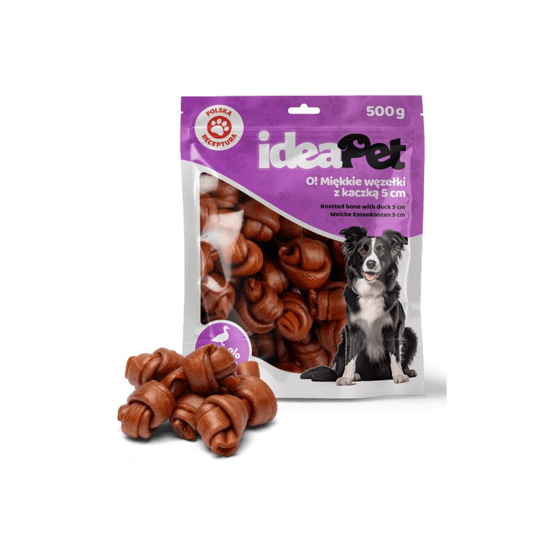 IdeaPet Miękkie węzełki z kaczką 5cm 500g - All4Animals