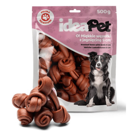 IdeaPet Miękkie węzełki z jagnieciną 5cm 500g - All4Animals