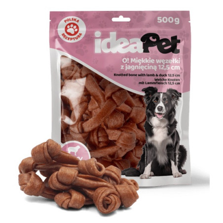 IdeaPet Miękkie węzełki z jagnieciną 12,5cm 500g - All4Animals