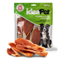 IdeaPet Uszka królicze z królikiem 500g - All4Animals