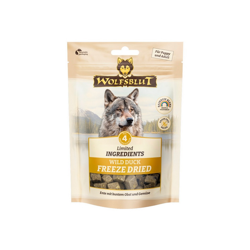 Wolfsblut Dog Limited Ingredients Freeze Dried Wild Duck - dzika kaczka 40g - All4Animals