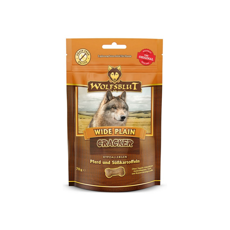 Wolfsblut Dog Cracker Wide Plain - konina i bataty 70g - All4Animals
