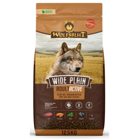 Wolfsblut Dog Wide Plain Active - konina i bataty 12,5kg - All4Animals