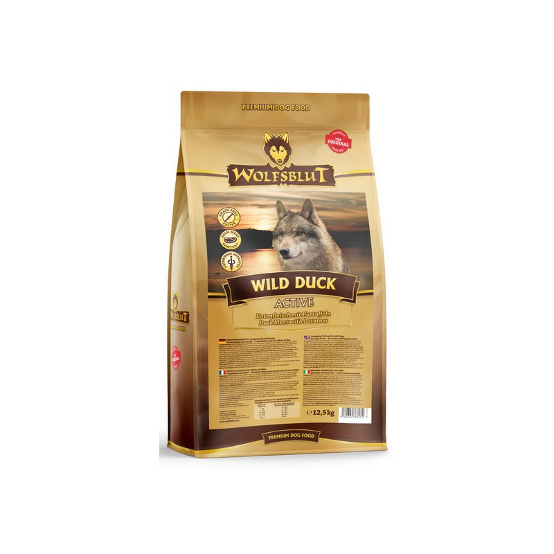 Wolfsblut Dog Wild Duck Active - kaczka i ziemniaki 12,5kg - All4Animals