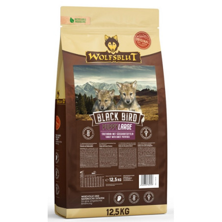 Wolfsblut Dog Black Bird Puppy Large - indyk i bataty 12,5kg - All4Animals