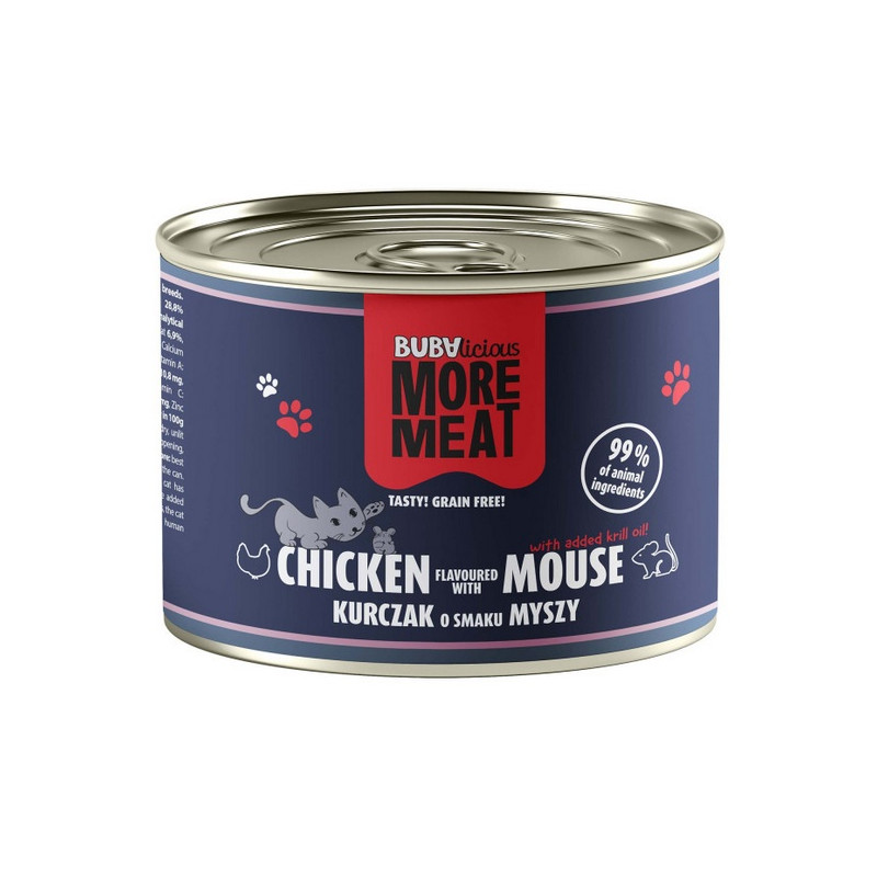 BUBAlicious Kot More Meat Duo kurczak i mysz puszka 185g - All4Animals