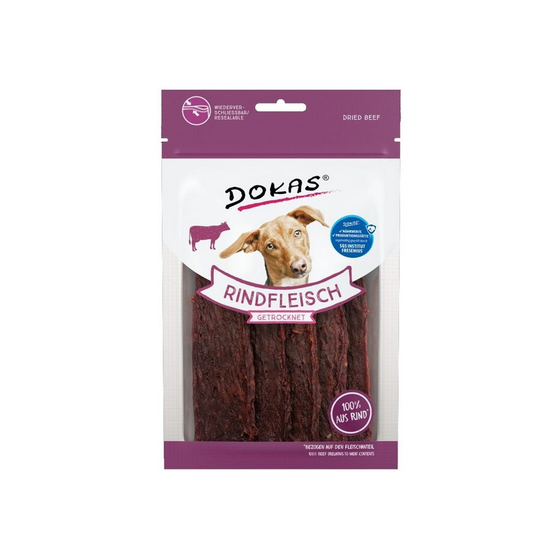 Dokas Pies Paski polędwica wołowa 70g - All4Animals