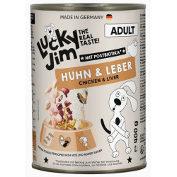 Lucky Jim Classic Adult Kurczak i wątróbka puszka 400g - All4Animals
