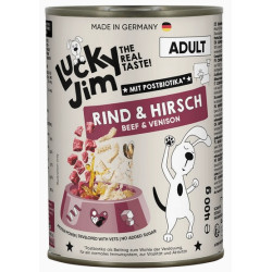 Lucky Jim Classic Adult Wołowina i jeleń puszka 400g - All4Animals