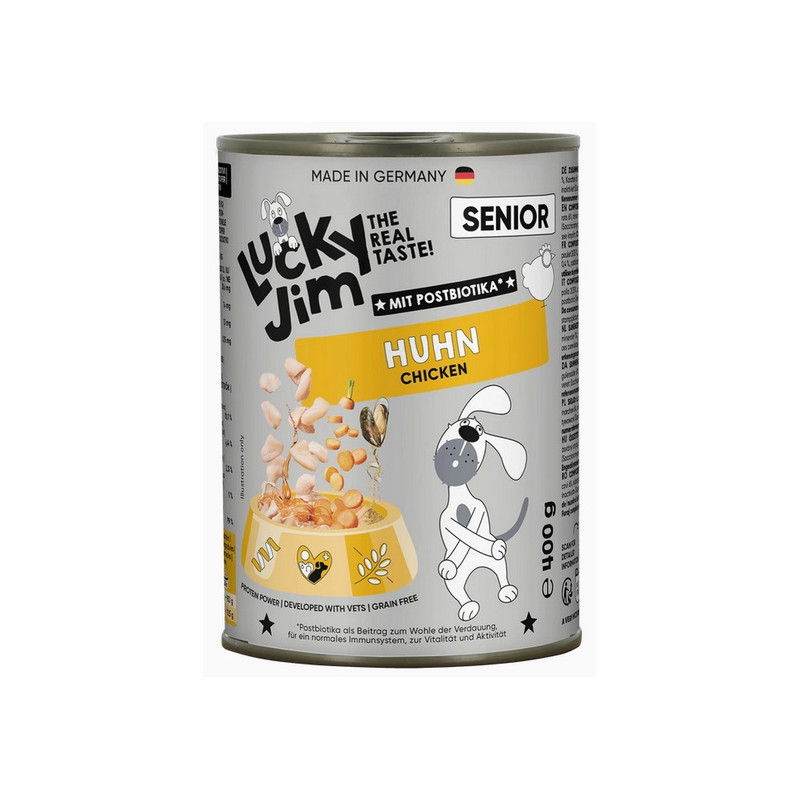 Lucky Jim Classic Senior Kurczak puszka 400g - All4Animals