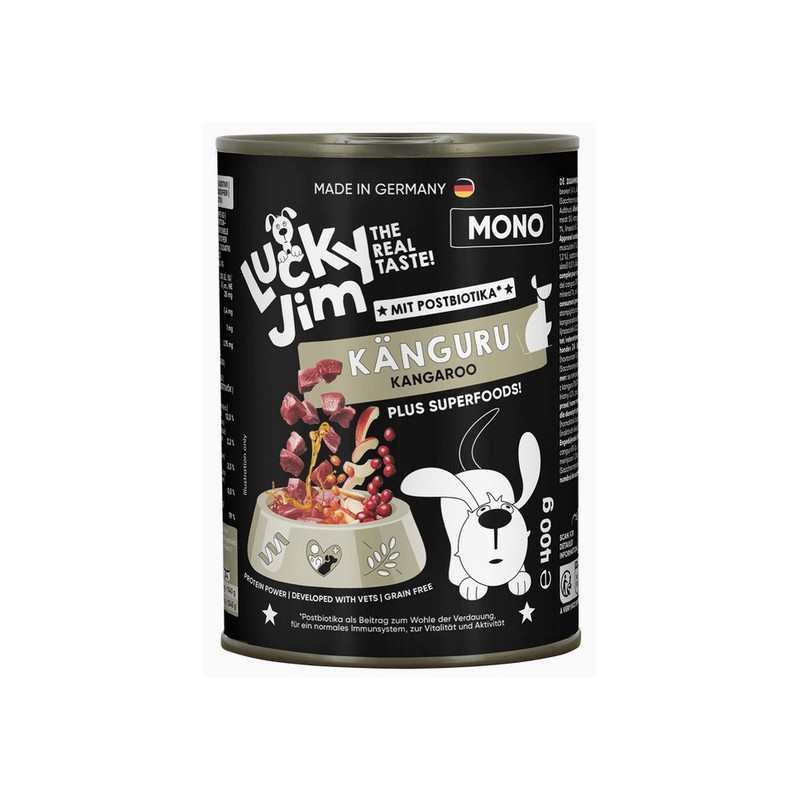 Lucky Jim Mono Adult Kangur puszka 400g - All4Animals