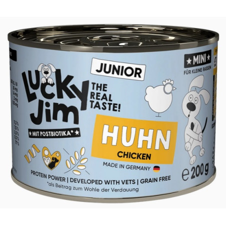 Lucky Jim Classic Mini Junior Kurczak puszka 200g - All4Animals