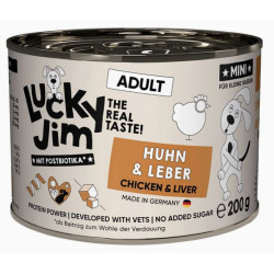 Lucky Jim Classic Mini Adult Kurczak i wątróbka puszka 200g - All4Animals