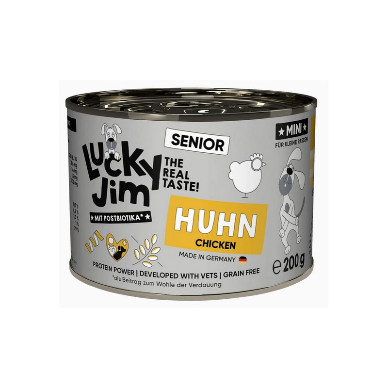 Lucky Jim Classic Mini Senior Kurczak puszka 200g - All4Animals