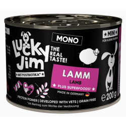 Lucky Jim Mono Mini Adult Jagnięcina puszka 200g - All4Animals