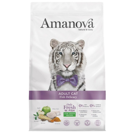 Amanova Cat Adult Fish Delicacy White Fish - biała ryba 1,5kg - All4Animals