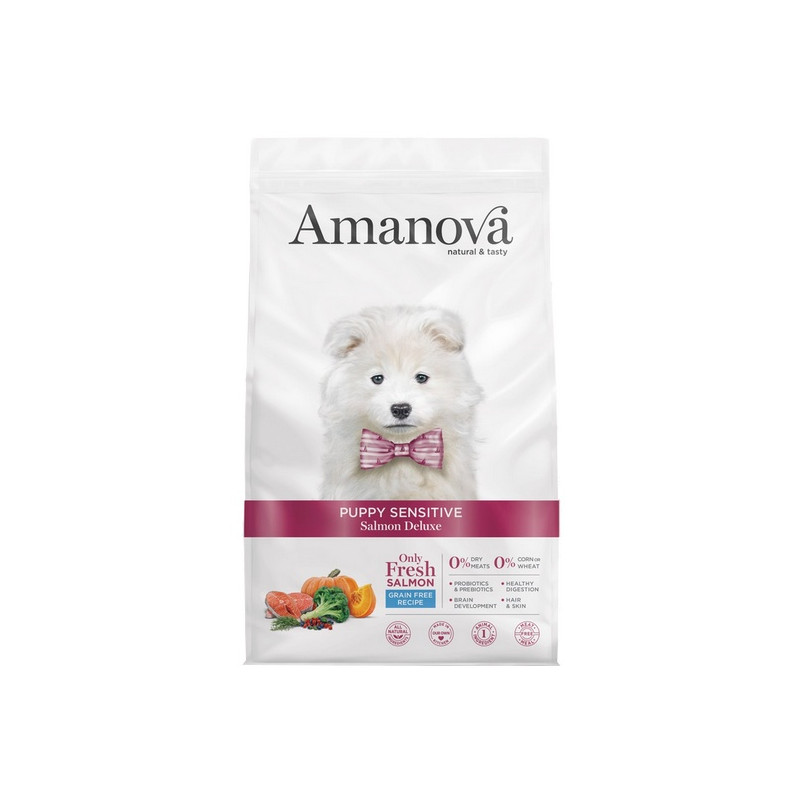 Amanova Dog Puppy  Sensitive Salmon Deluxe - łosoś 2kg - All4Animals