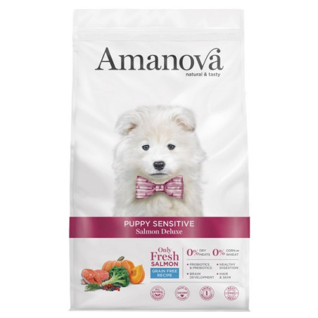 Amanova Dog Puppy  Sensitive Salmon Deluxe - łosoś 2kg - All4Animals