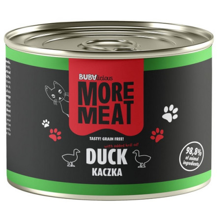 BUBAlicious Kot More Meat Mono kaczka puszka 185g - All4Animals