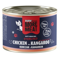 BUBAlicious Kot More Meat Sterilised kurczak i kangur puszka 185g - All4Animals