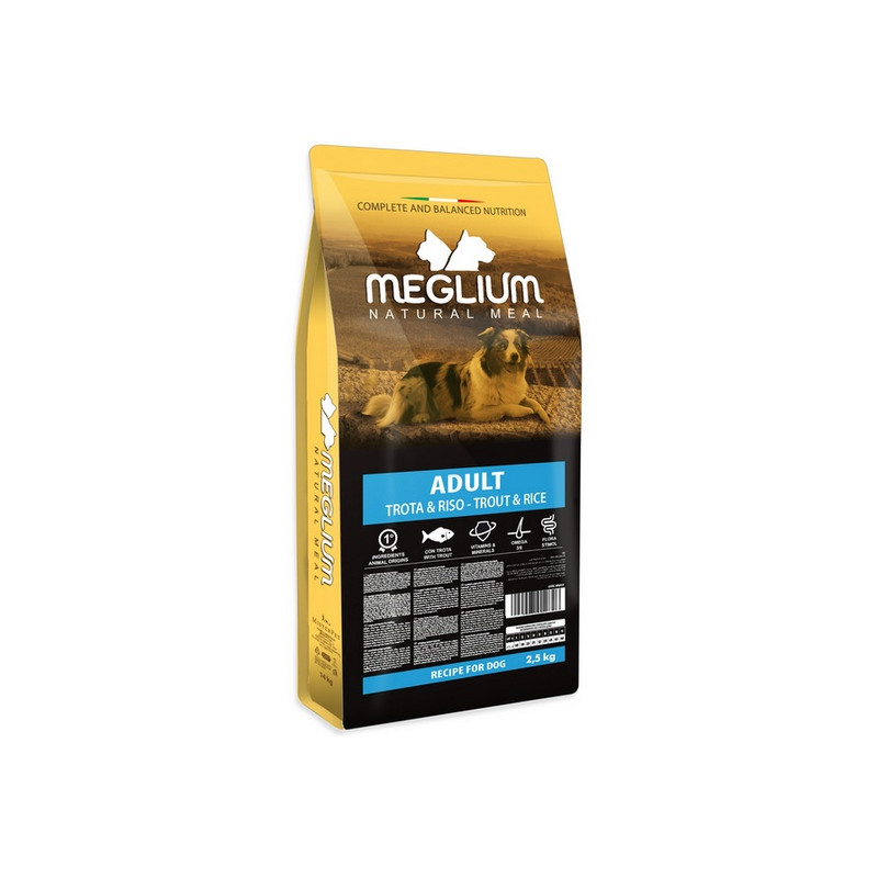Meglium Dog Adult Trout & Rice 2,5kg - All4Animals