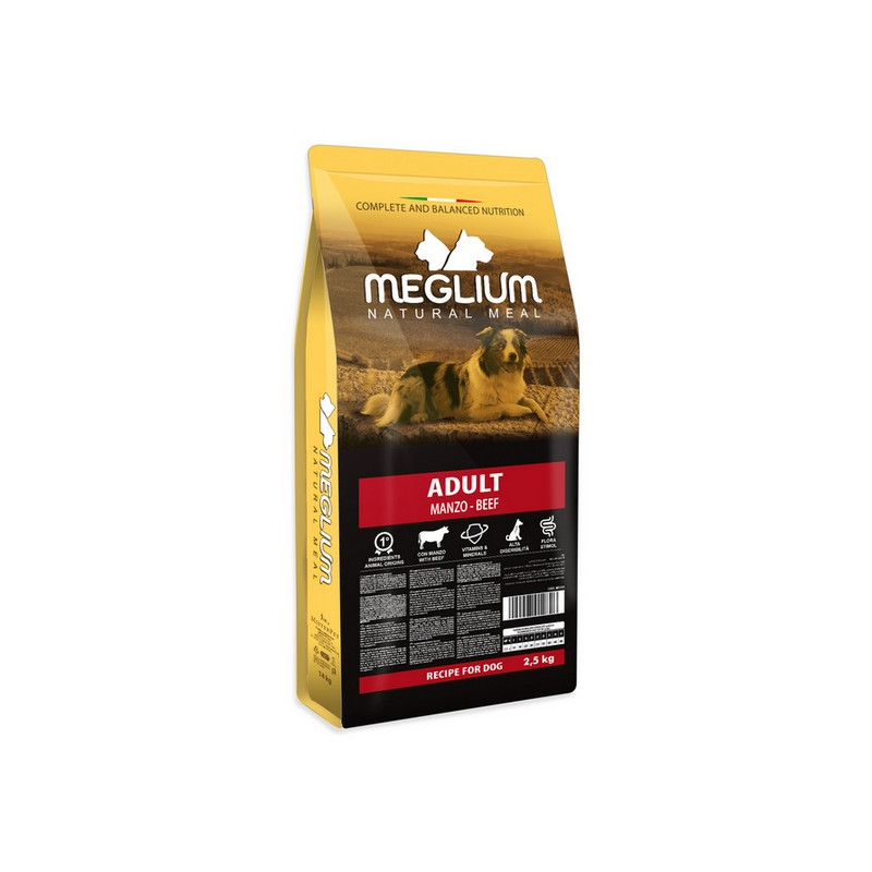 Meglium Dog Adult Beef 2,5kg - All4Animals