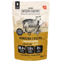 Wiejska Zagroda Kot Jagnięcina z kaczką i kocimiętką saszetka 100g - All4Animals
