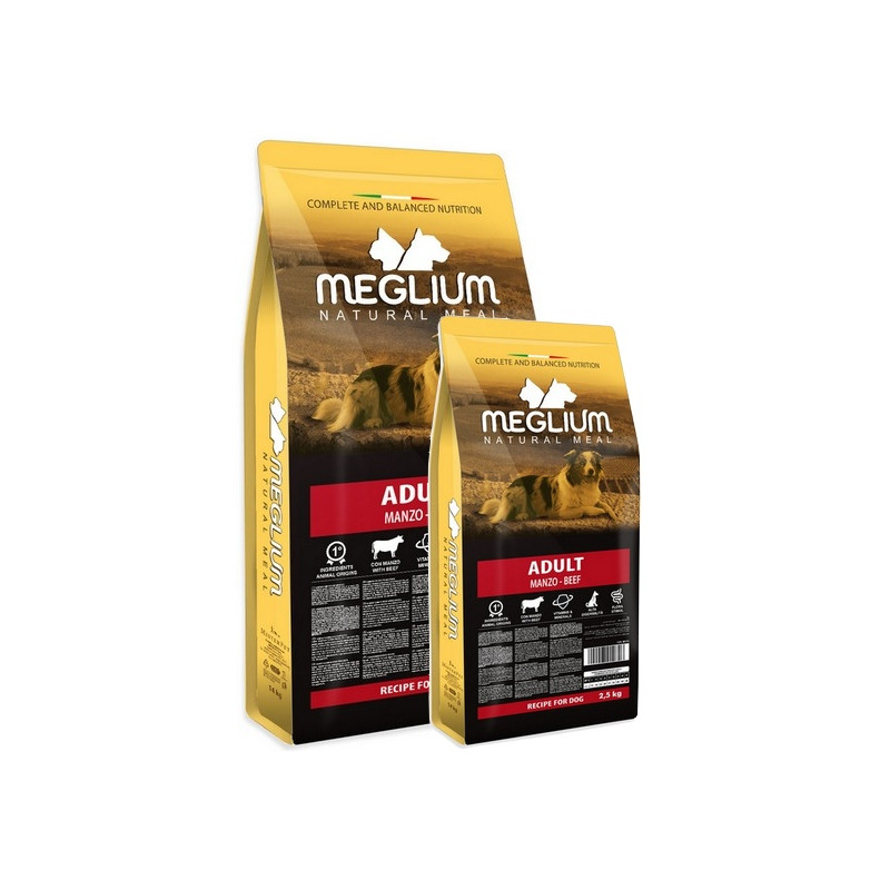 Meglium Dog Adult Beef Sucha karma z wołowiną 14kg + 2,5kg Gratis - All4Animals