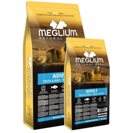 Meglium Dog Adult Trout & Rice Sucha karma z pstrągiem 14kg +2,5kg Gratis - All4Animals