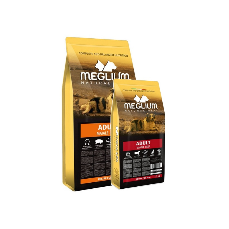 Meglium Dog Adult Pork Sucha karma z wieprzowiną 14kg + 2,5kg Gratis - All4Animals