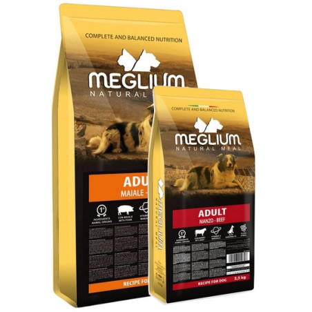 Meglium Dog Adult Pork Sucha karma z wieprzowiną 14kg + 2,5kg Gratis - All4Animals