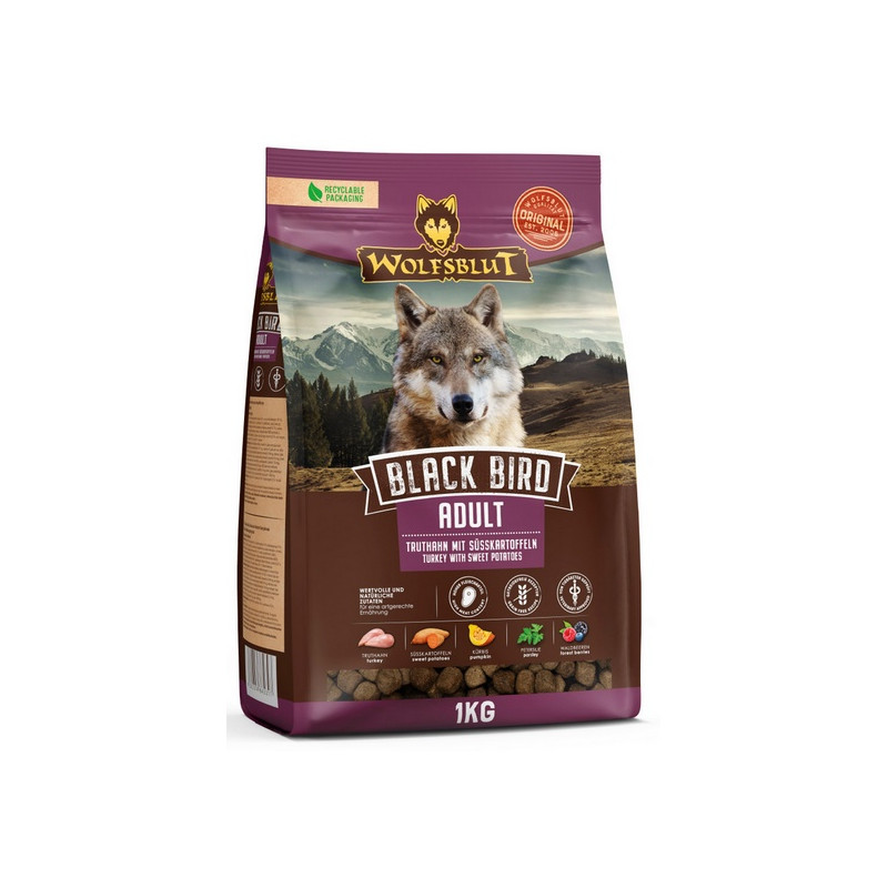 Wolfsblut Dog Black Bird Adult - indyk i bataty 1kg - All4Animals