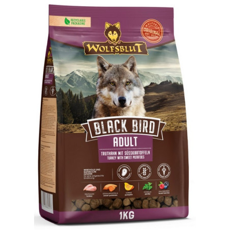 Wolfsblut Dog Black Bird Adult - indyk i bataty 1kg - All4Animals