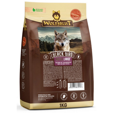 Wolfsblut Dog Black Bird Adult Large - indyk i bataty 1kg - All4Animals