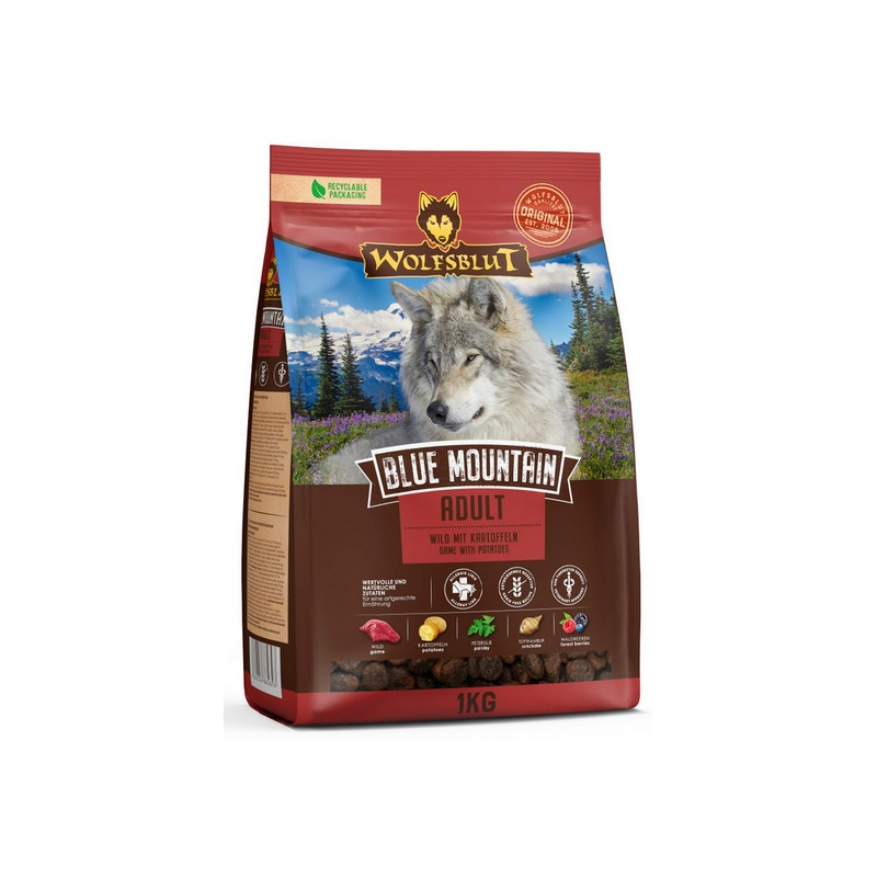 Wolfsblut Dog Blue Mountain Adult - dziczyzna i ziemniaki 1kg - All4Animals